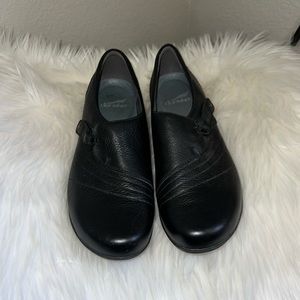 Dansko Franny Black Nappa Leather Comfort Loafer/Shoe Women’s Size 39 8.5-9
